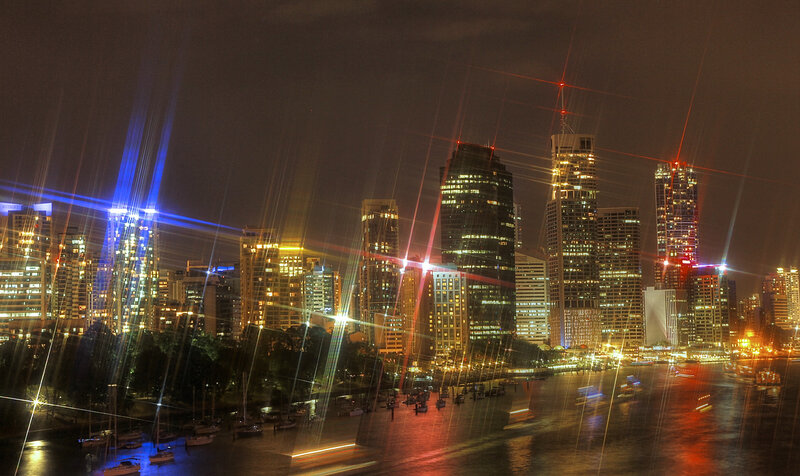 Sydney city skyline at night