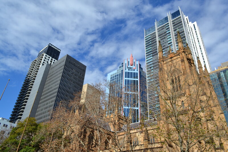 Sydney City Skyline — Blue