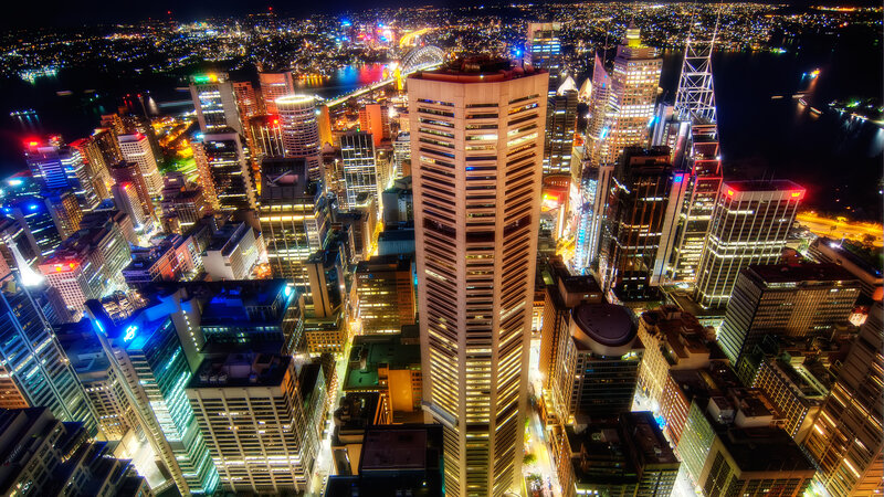 Sydney City Skyline — Yellow