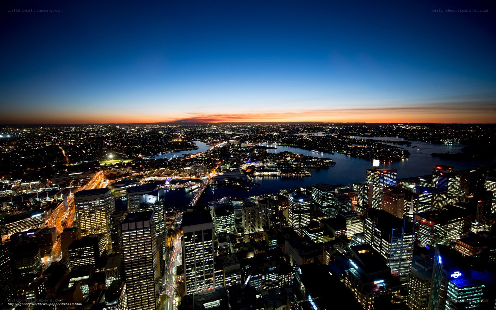 Sydney cityscape at dusk