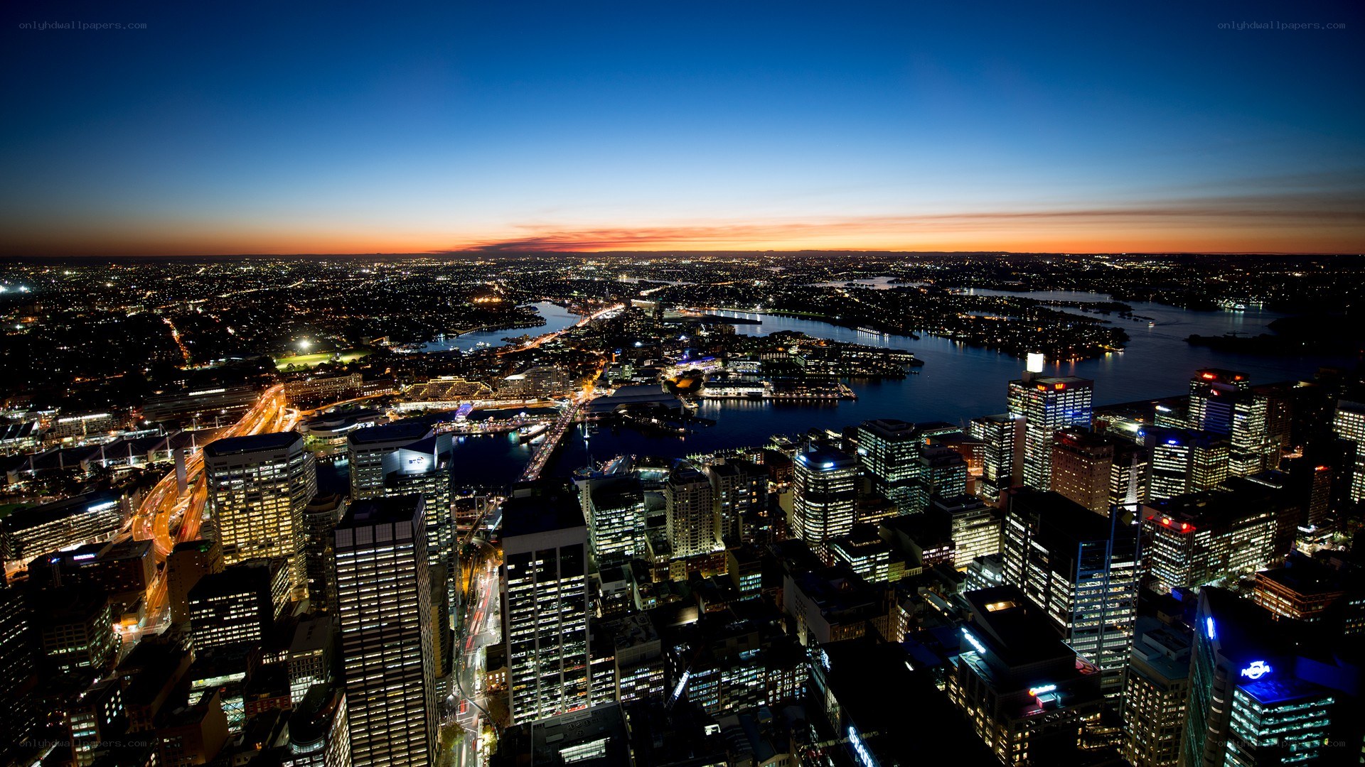Sydney cityscape at dusk