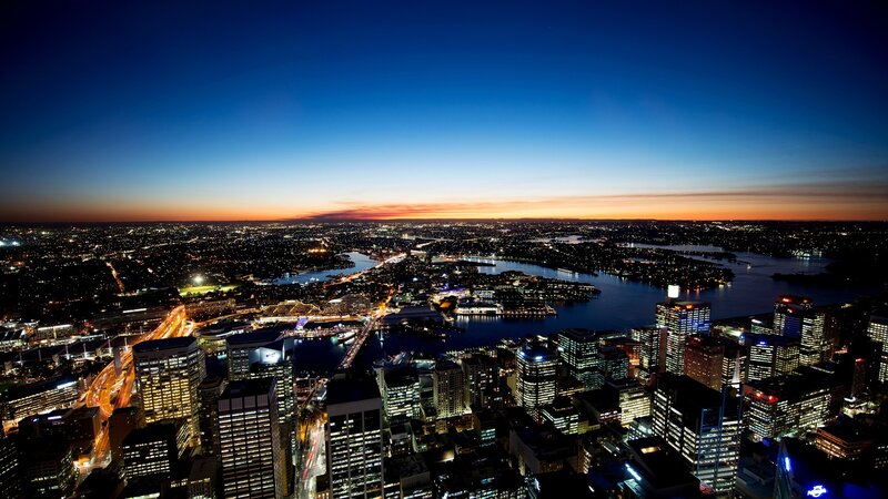 Sydney cityscape at dusk