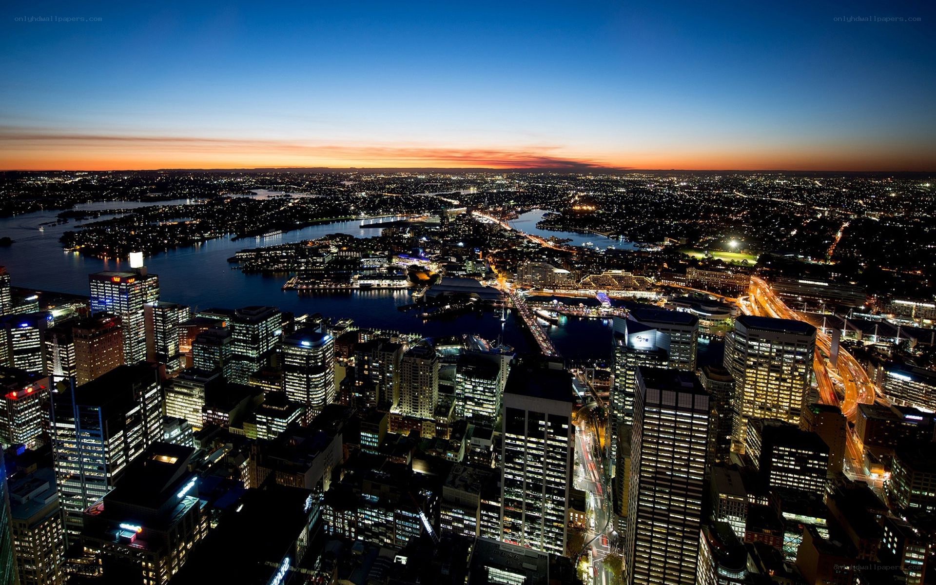 Sydney cityscape at dusk