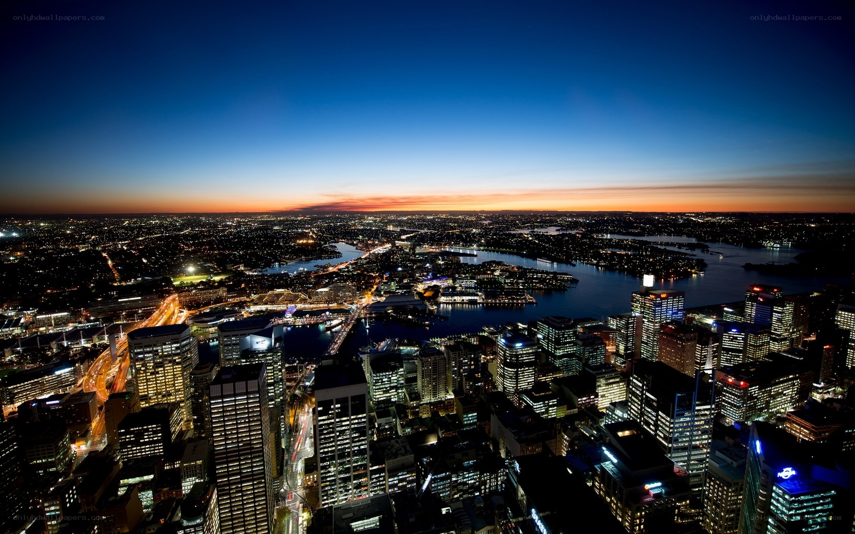 Sydney cityscape at dusk