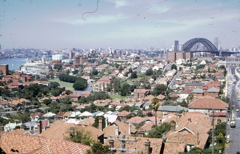 Sydney cityscape with Harbour Bridge