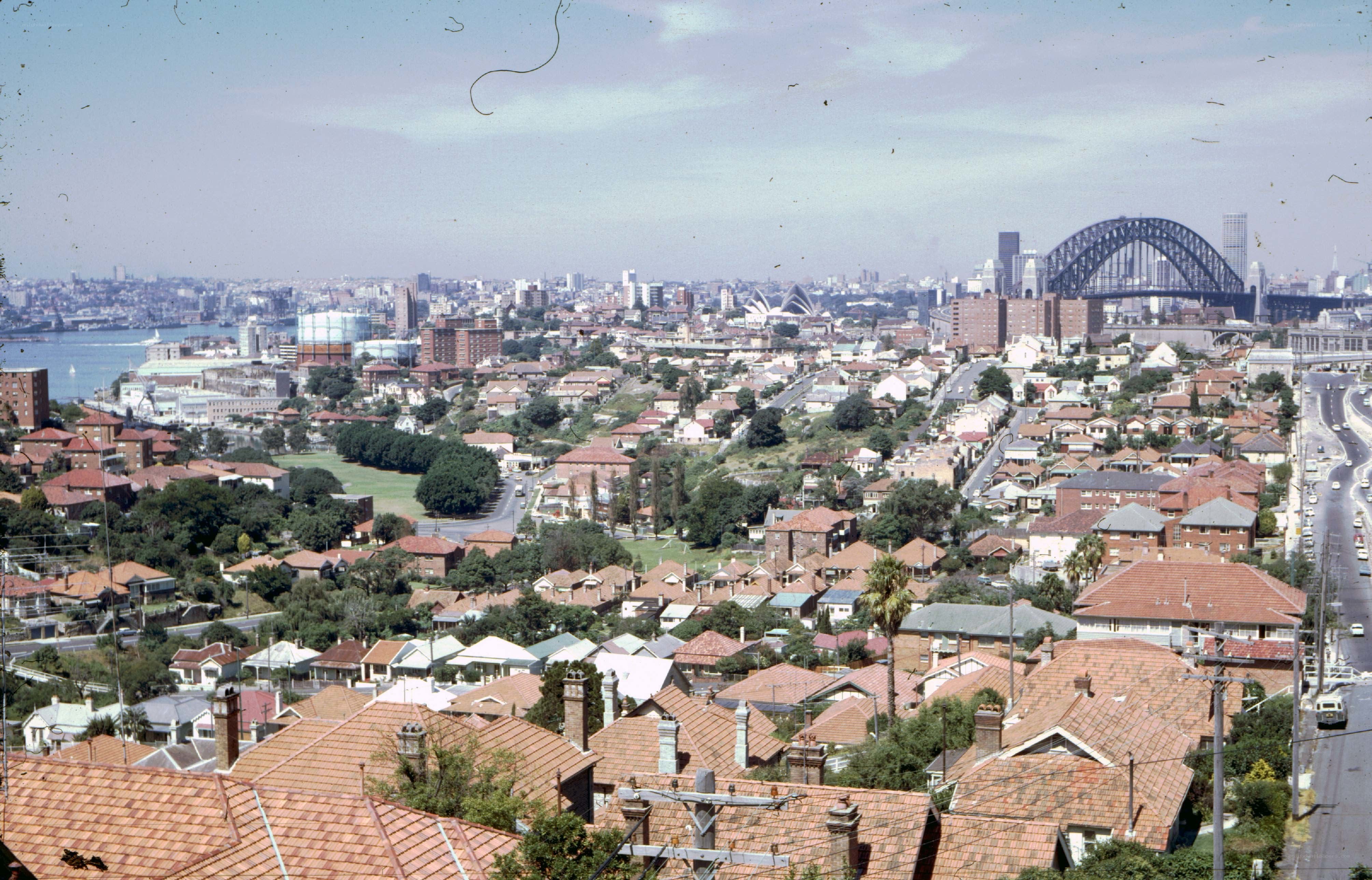 Sydney cityscape with Harbour Bridge