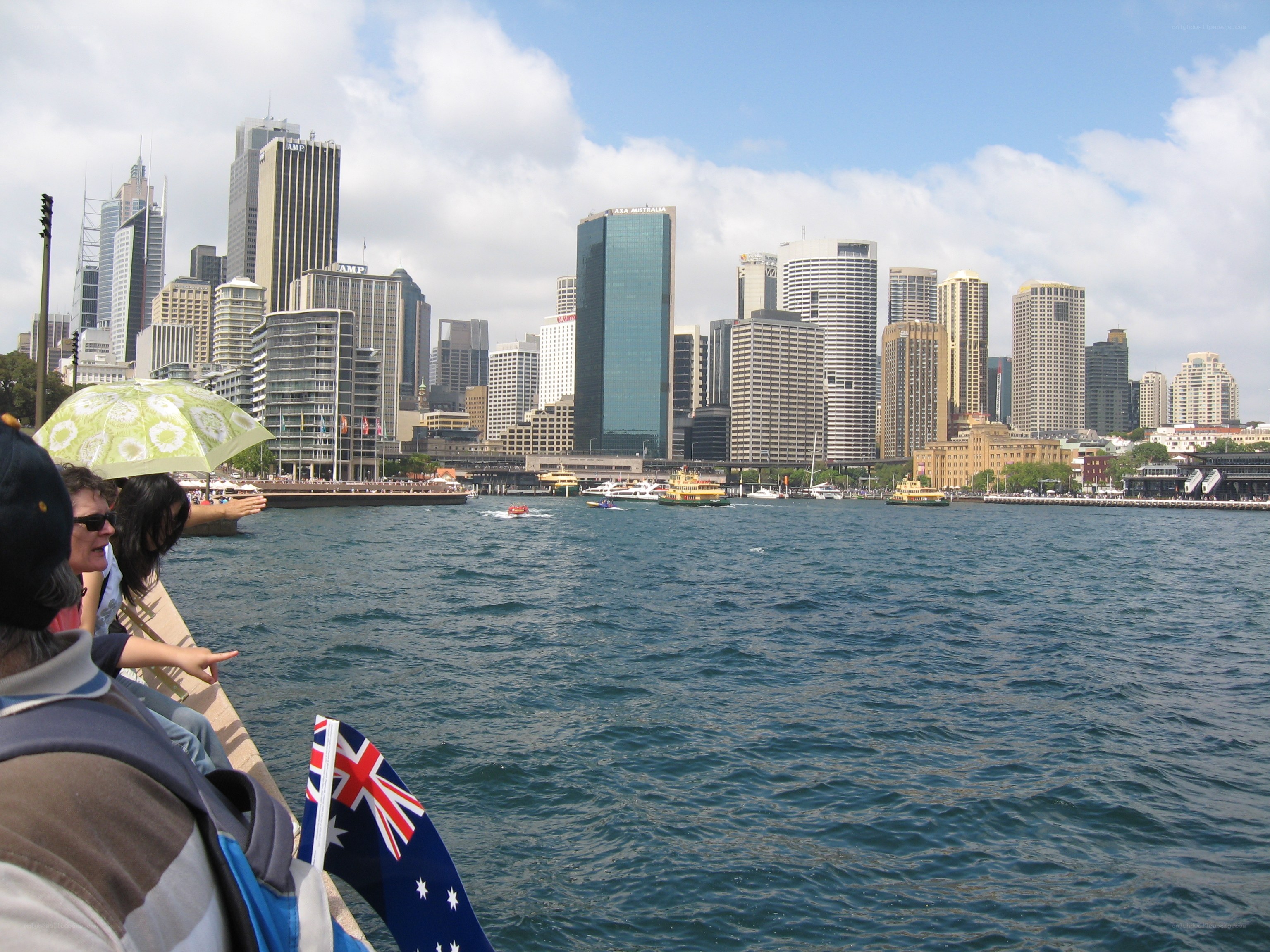 Sydney harbor view from a boat