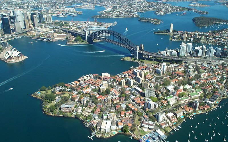 Sydney Harbour aerial view