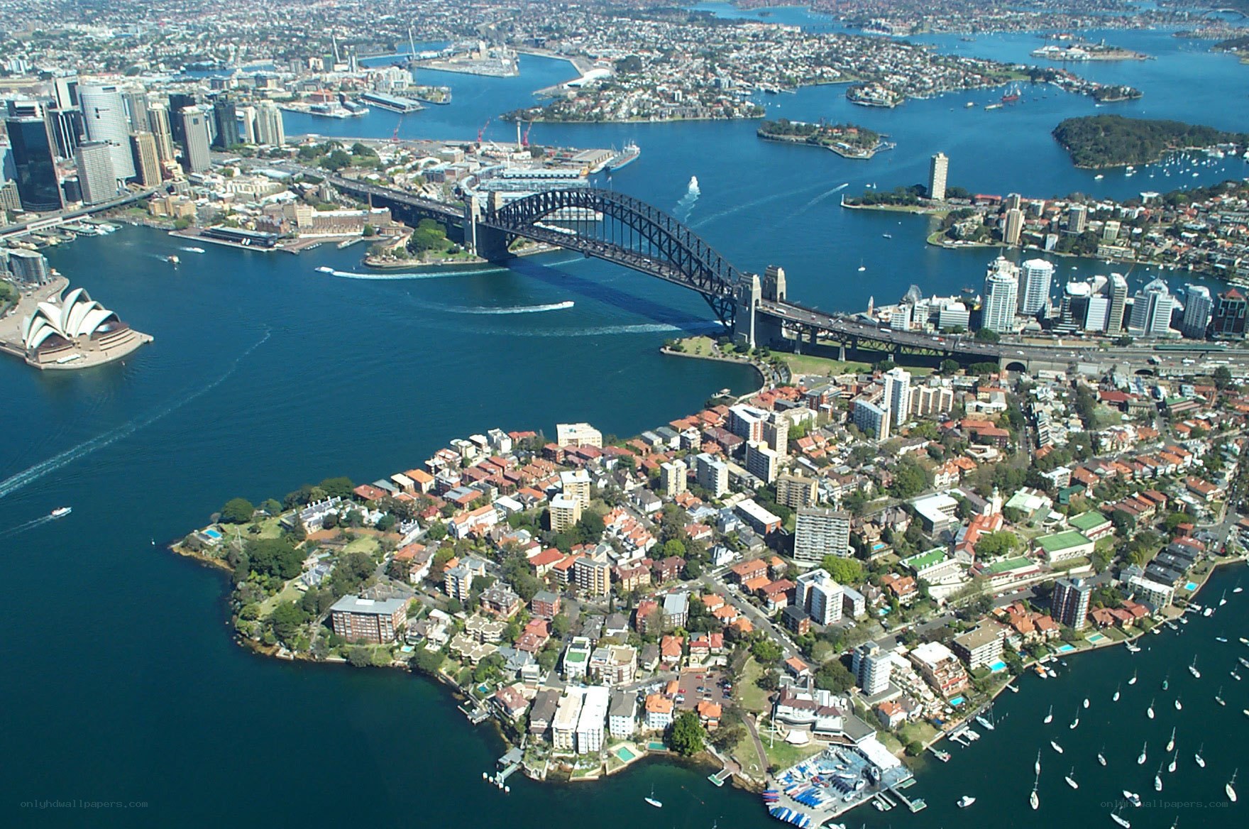 Sydney Harbour aerial view