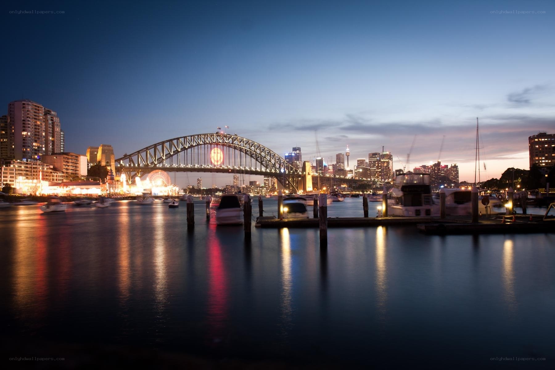 Sydney Harbour at dusk