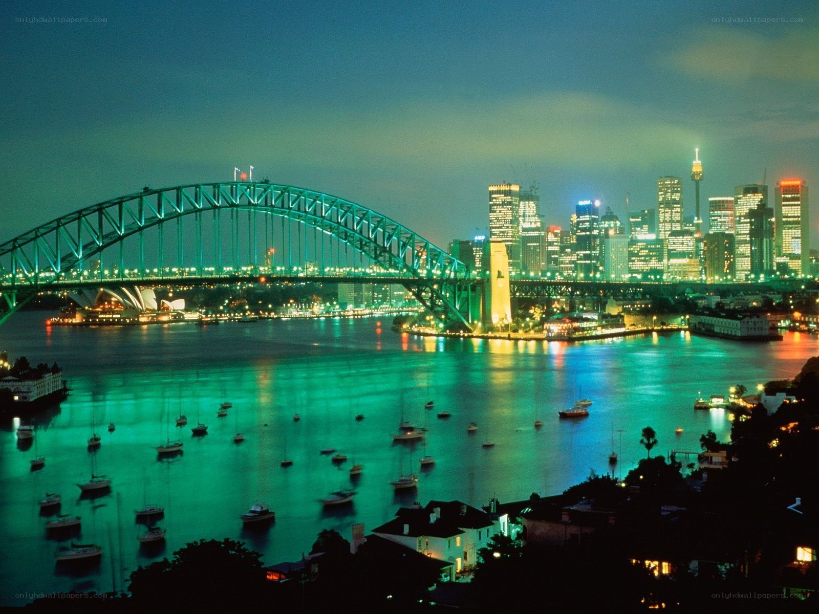 Sydney Harbour at night