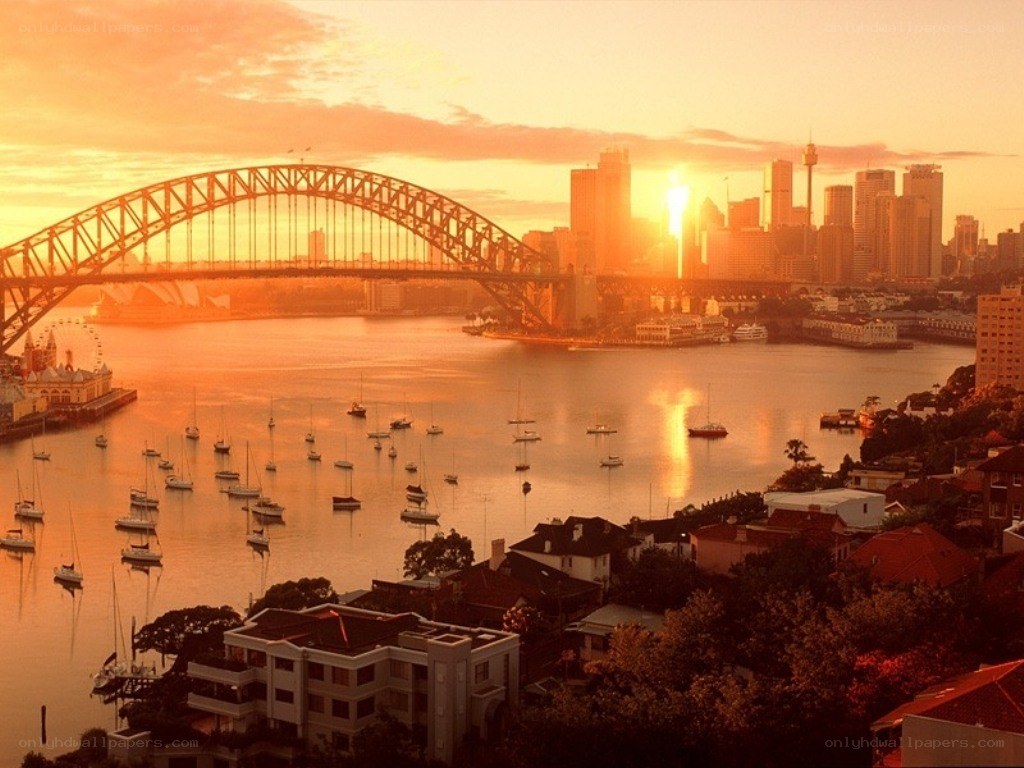 Sydney Harbour at sunset