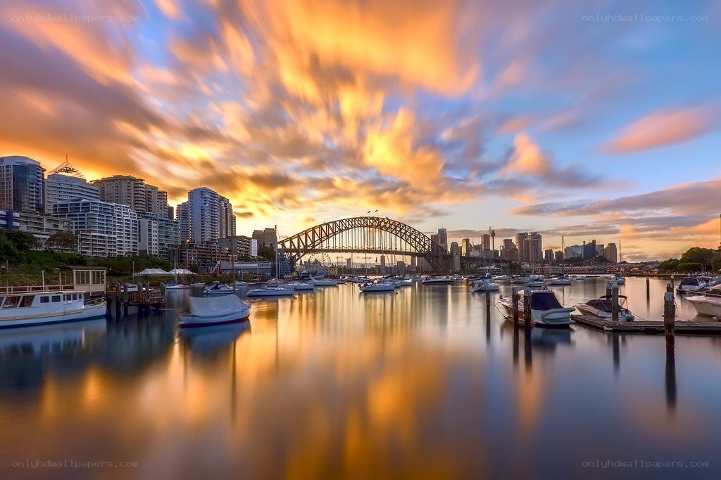 Sydney Harbour at sunset