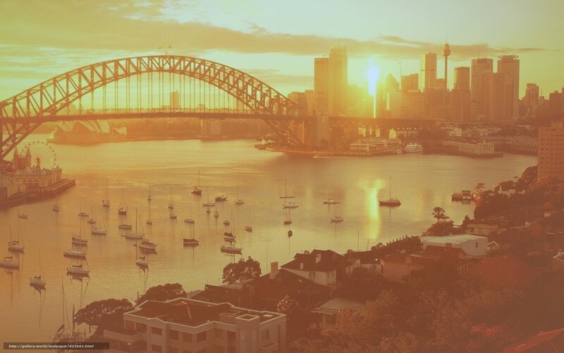 Sydney Harbour at sunset
