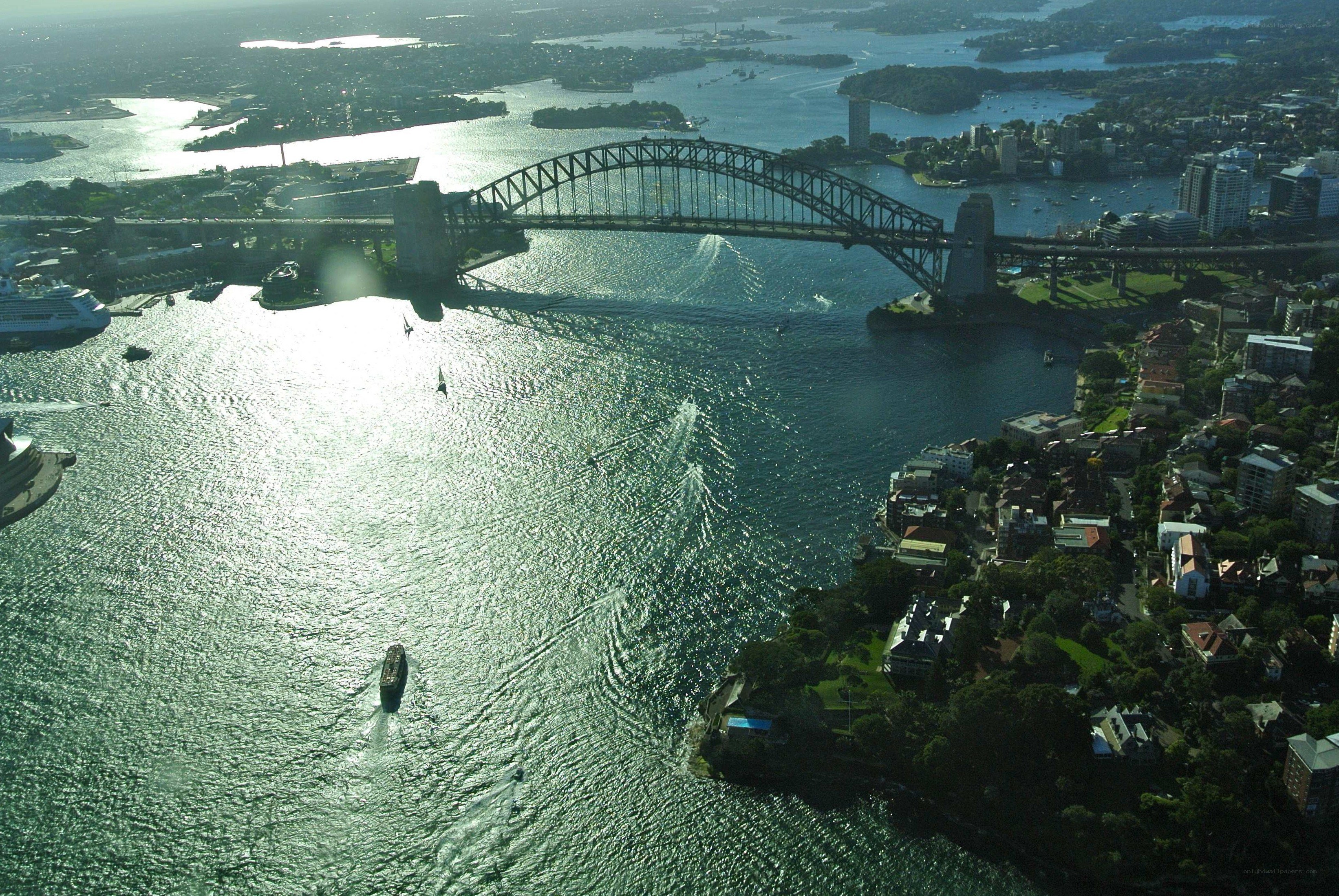 Sydney Harbour Bridge aerial view