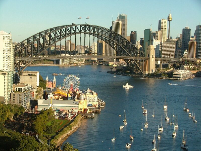 Sydney Harbour Bridge and city