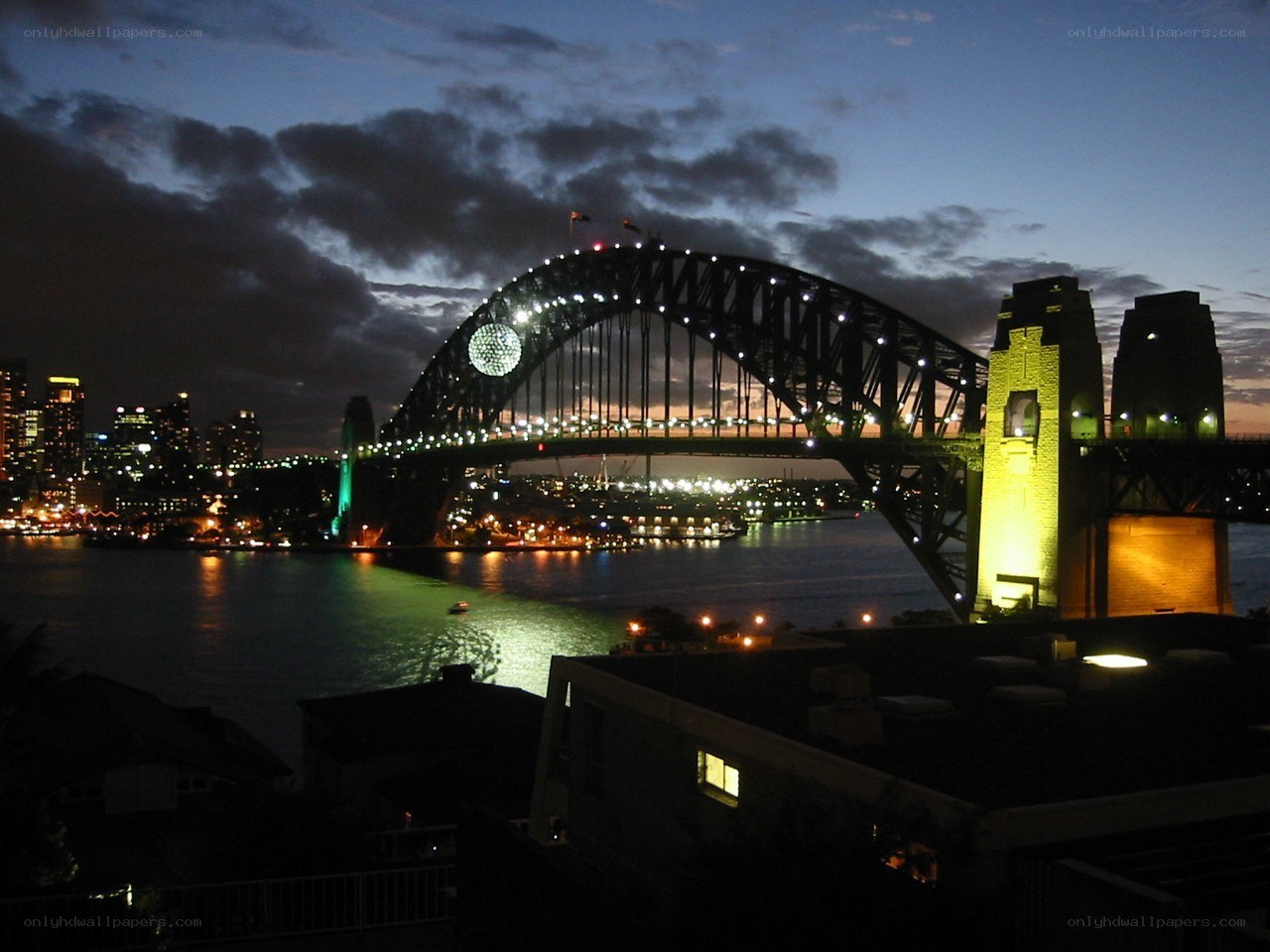 Sydney Harbour Bridge at dusk
