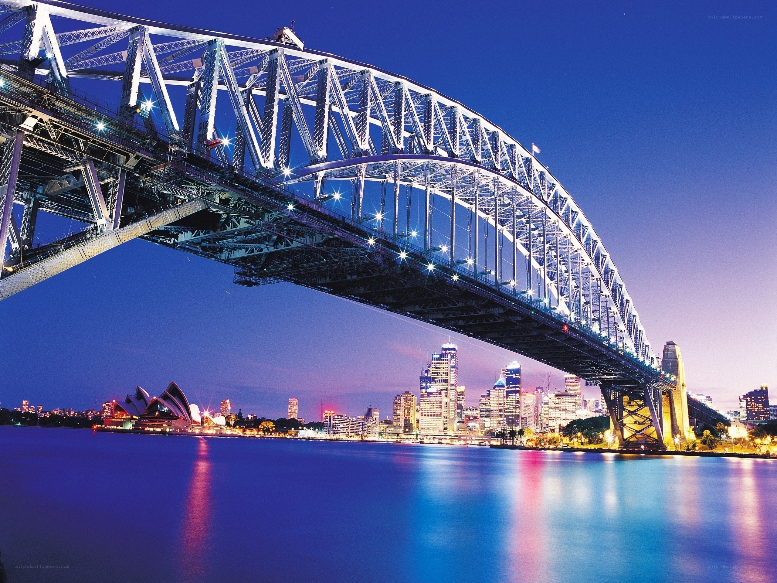 Sydney Harbour Bridge at dusk