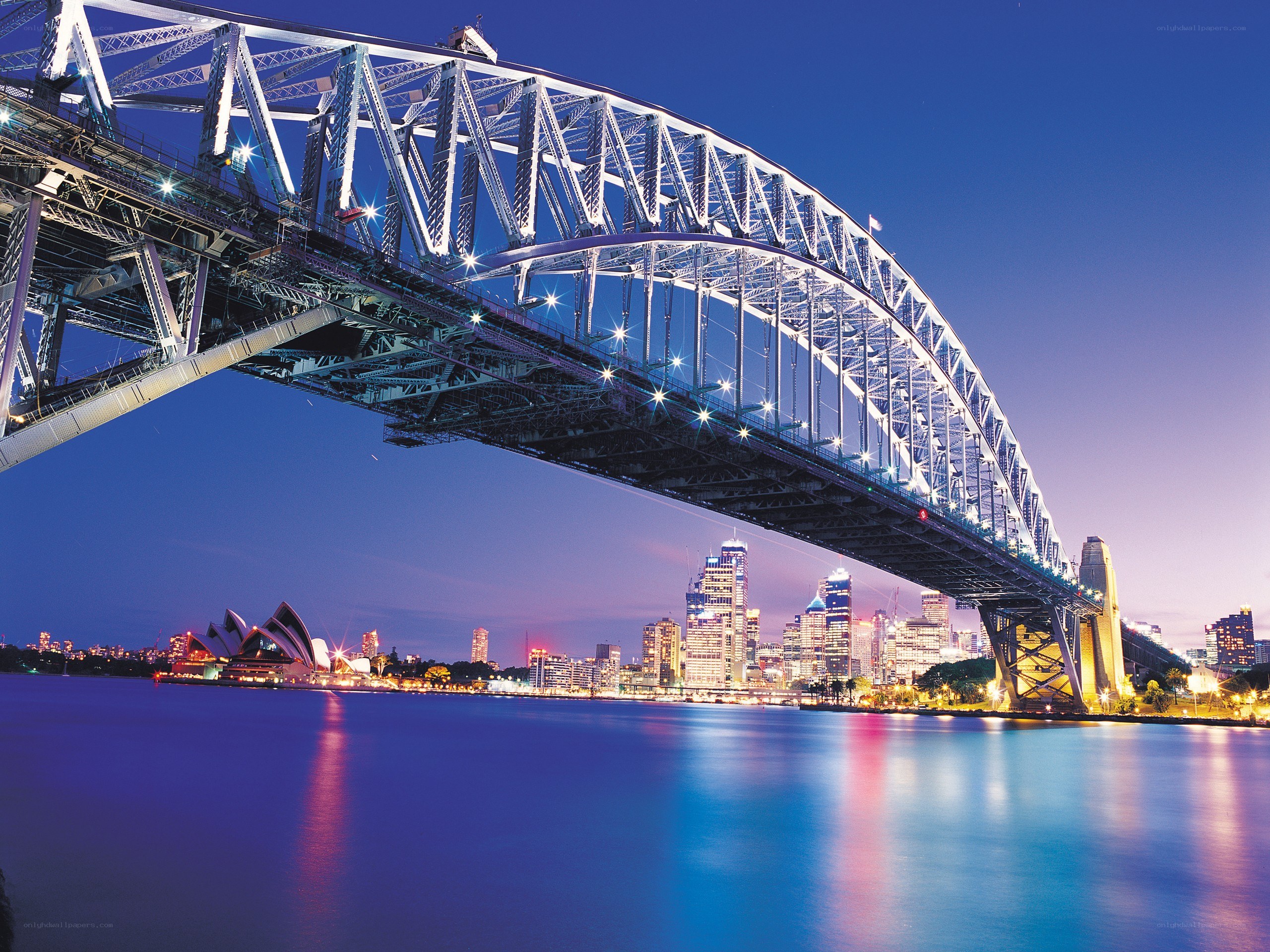 Sydney Harbour Bridge at dusk