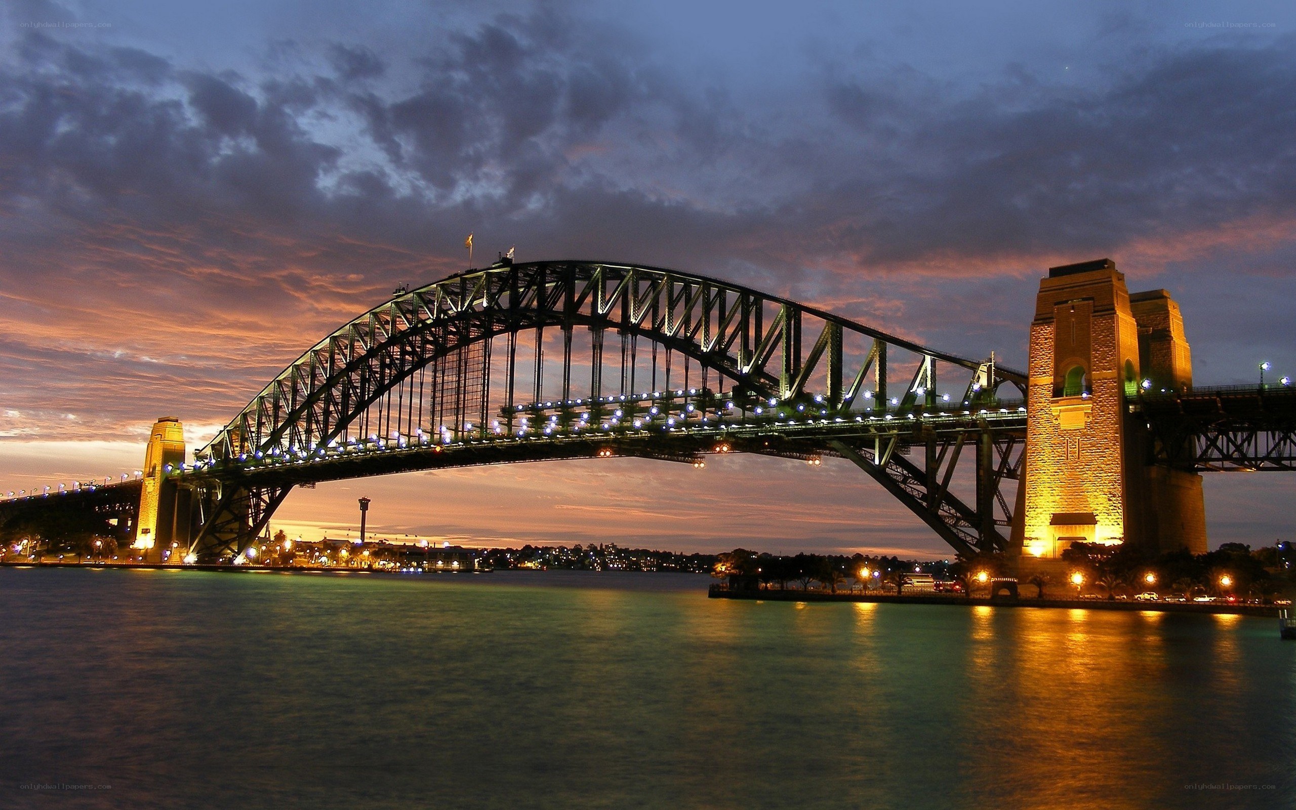 Sydney Harbour Bridge at dusk