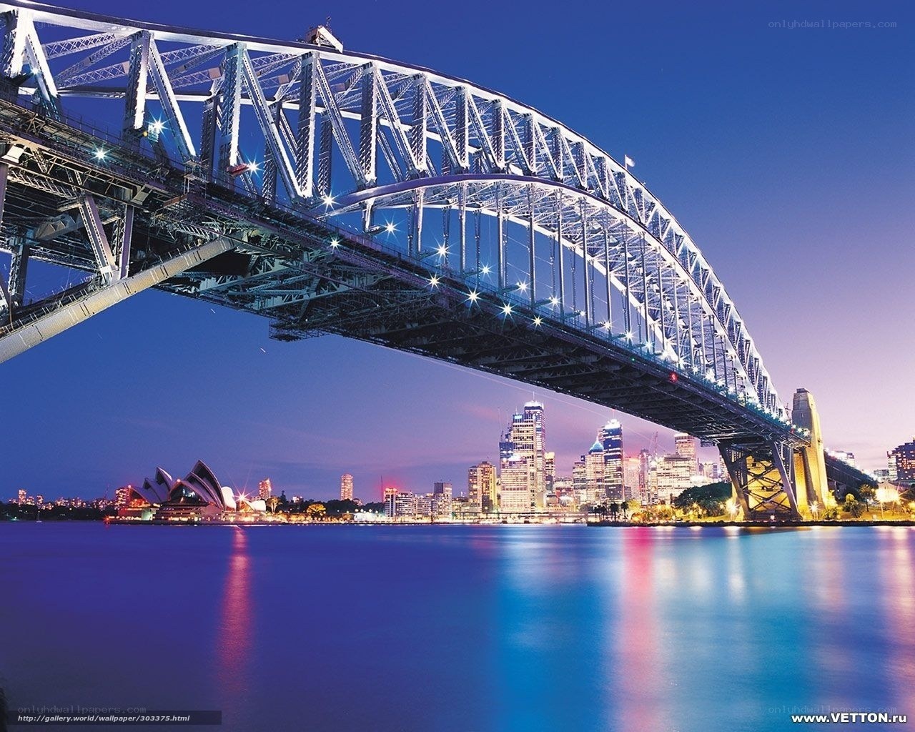 Sydney Harbour Bridge at dusk