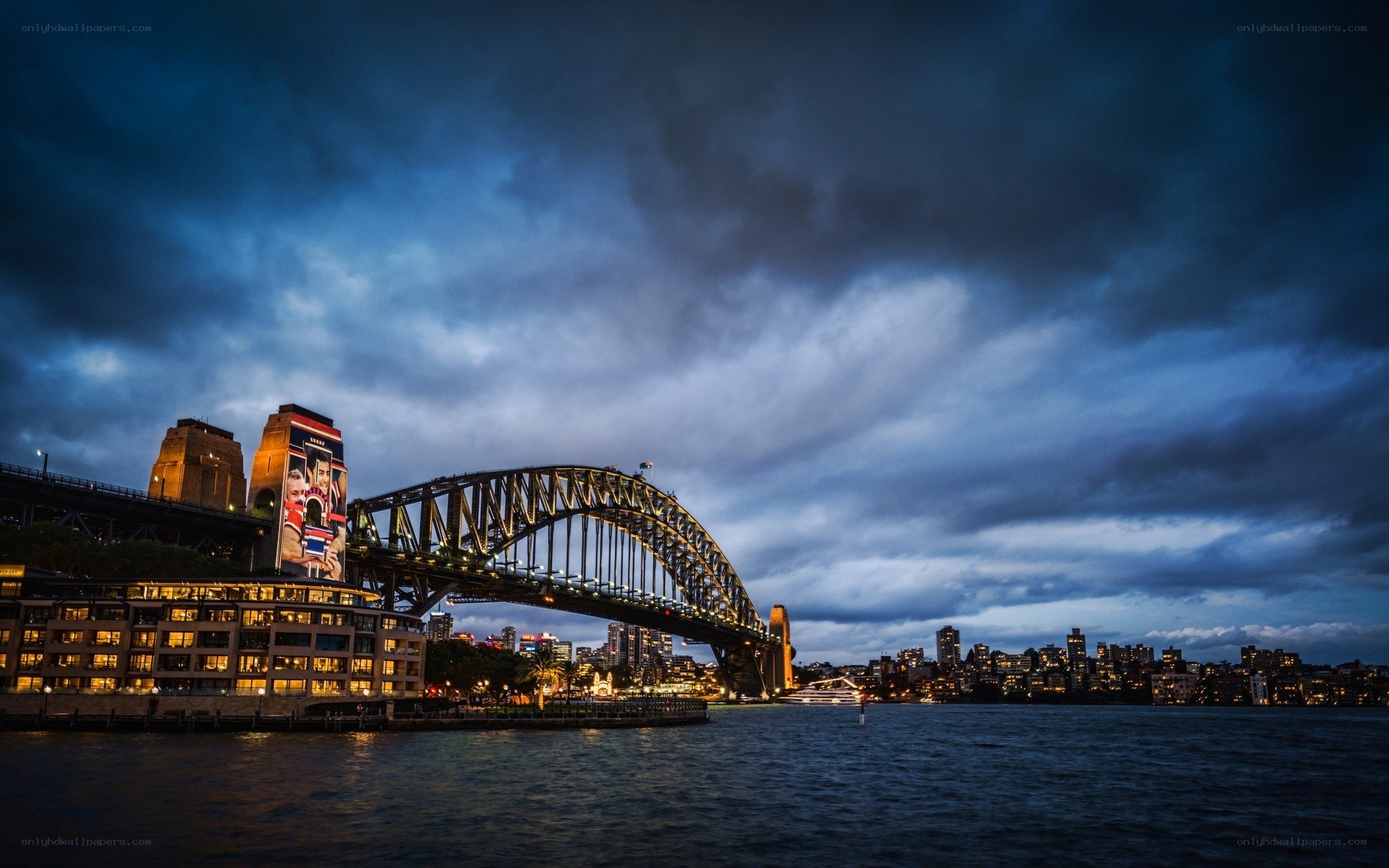 Sydney Harbour Bridge at dusk