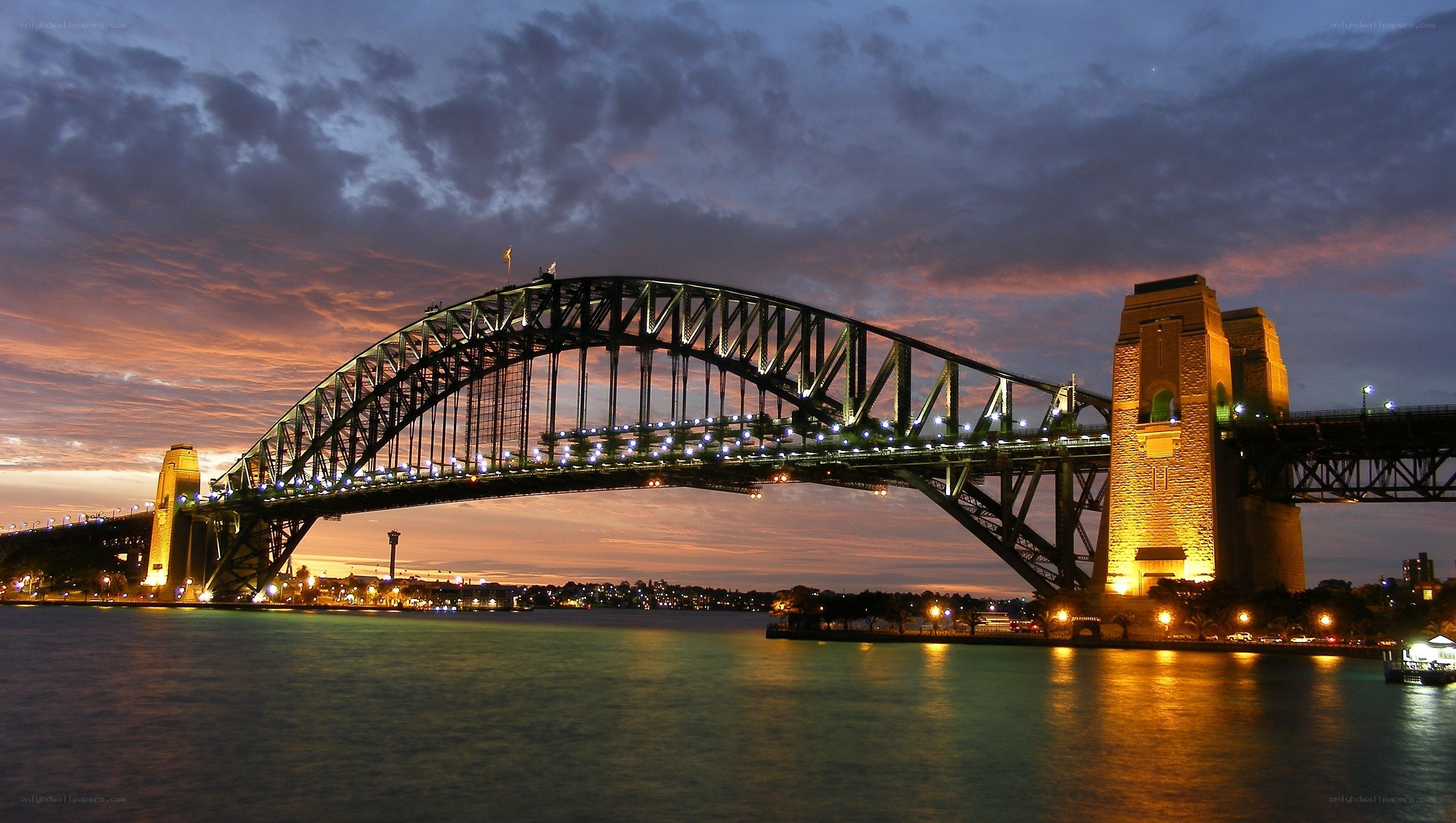 Sydney Harbour Bridge at dusk