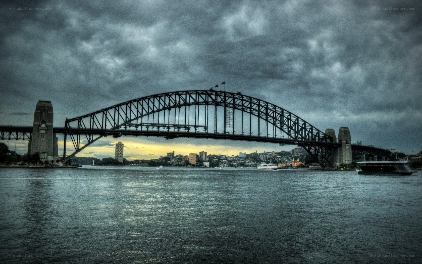 Sydney Harbour Bridge at dusk