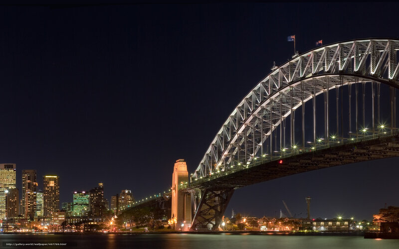 Sydney Harbour Bridge at night