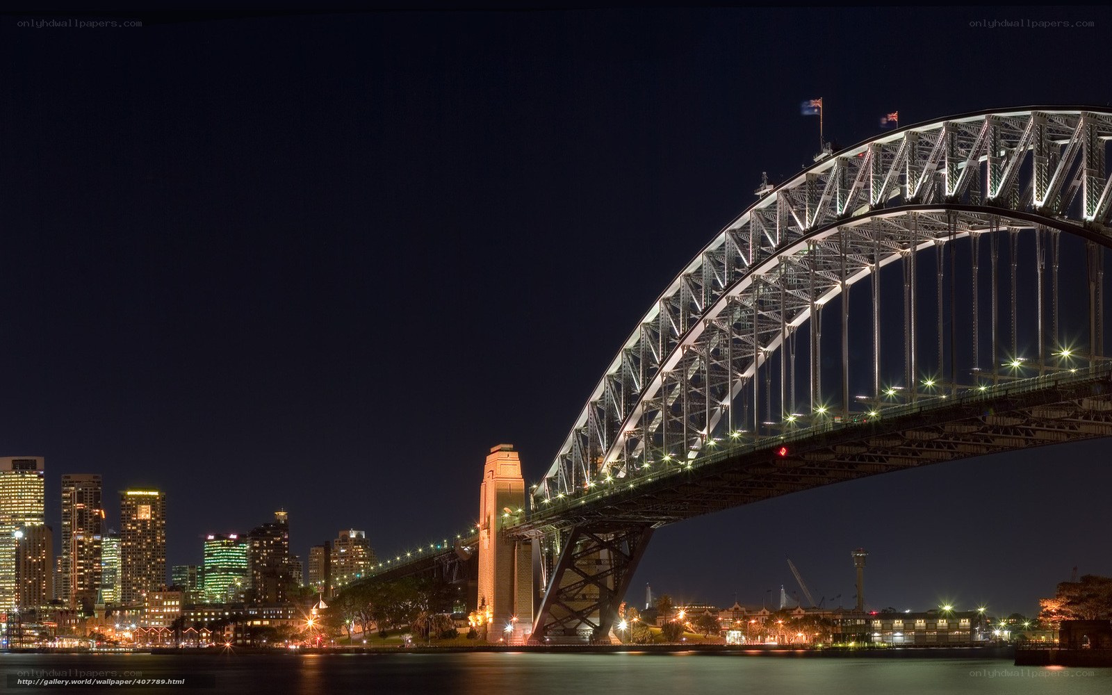 Sydney Harbour Bridge at night