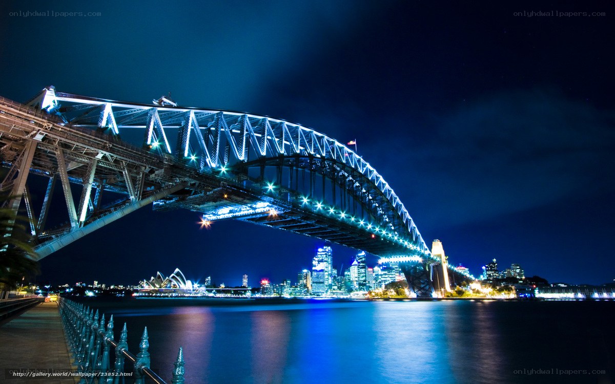 Sydney Harbour Bridge at night