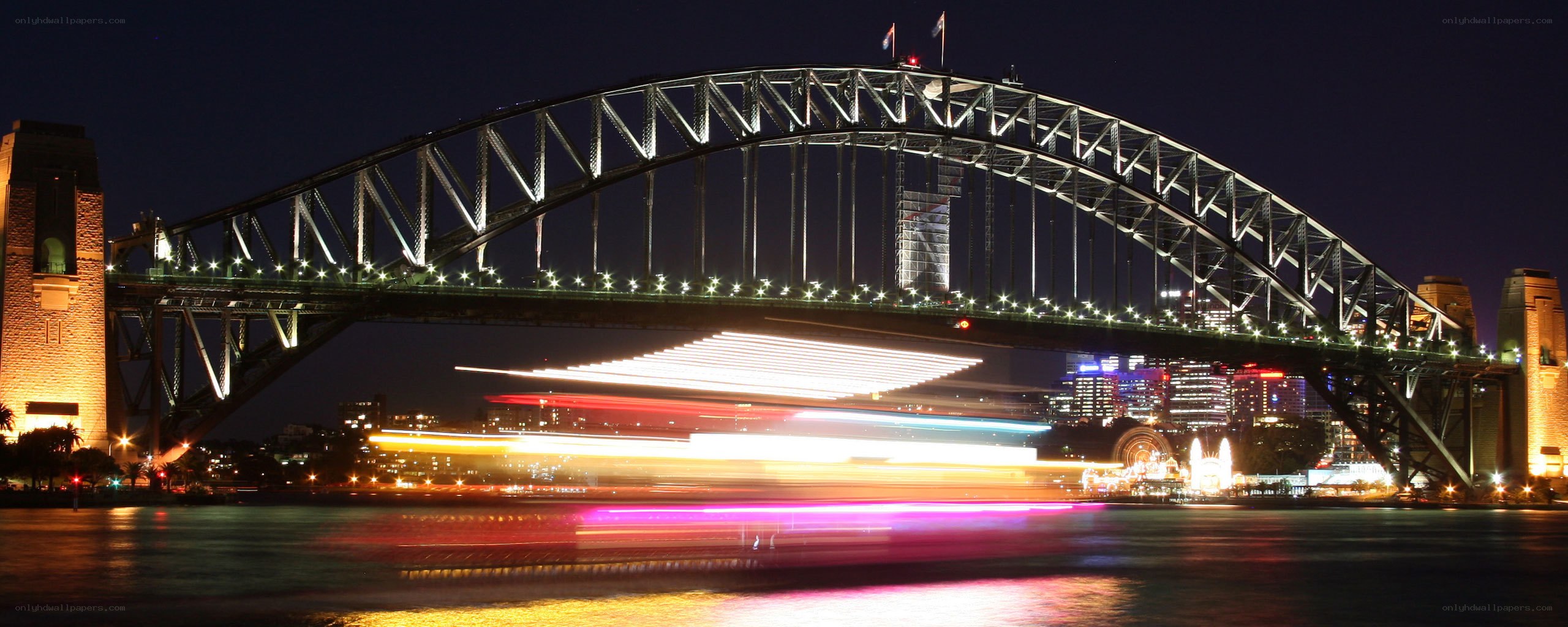 Sydney Harbour Bridge at night