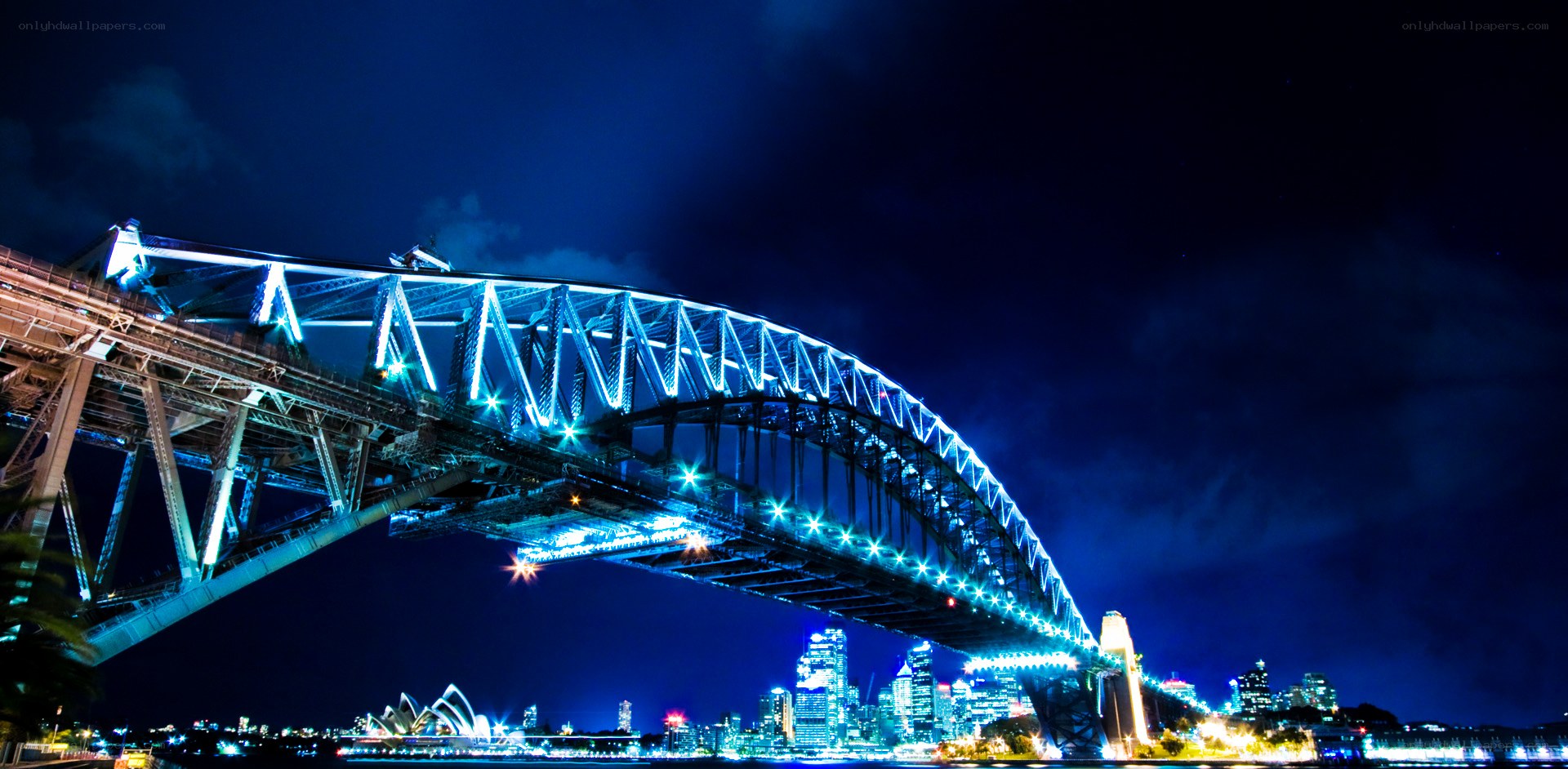 Sydney Harbour Bridge at night