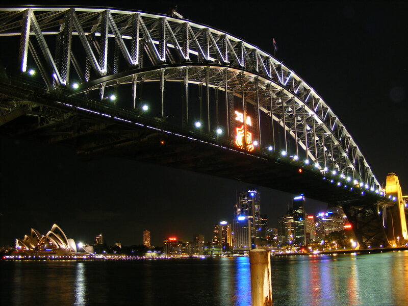 Sydney Harbour Bridge at night