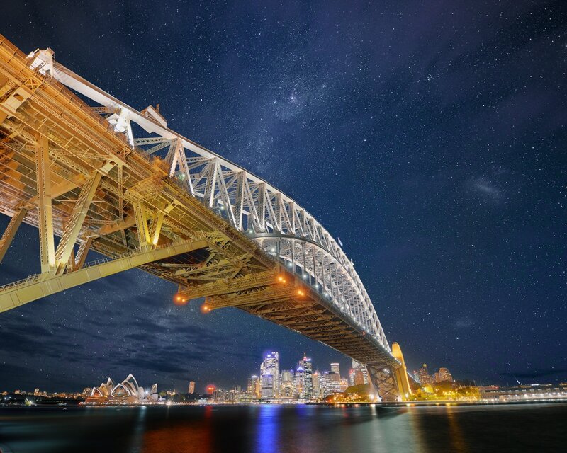 Sydney Harbour Bridge at night