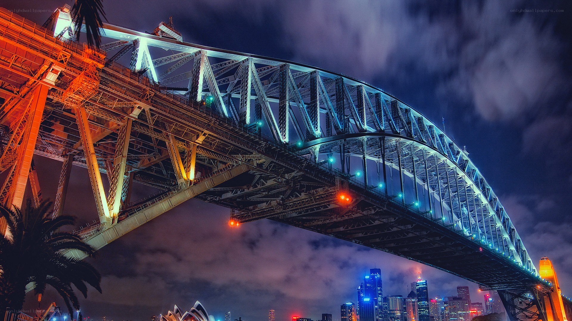 Sydney Harbour Bridge at night