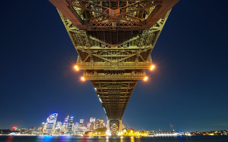 Sydney Harbour Bridge at night