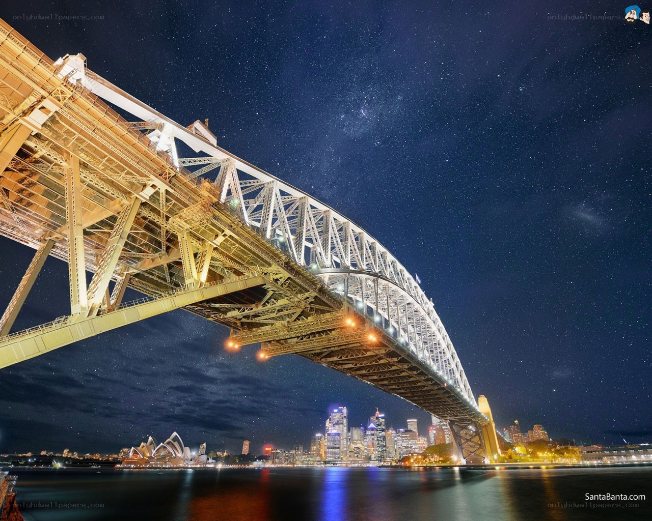 Sydney Harbour Bridge at night