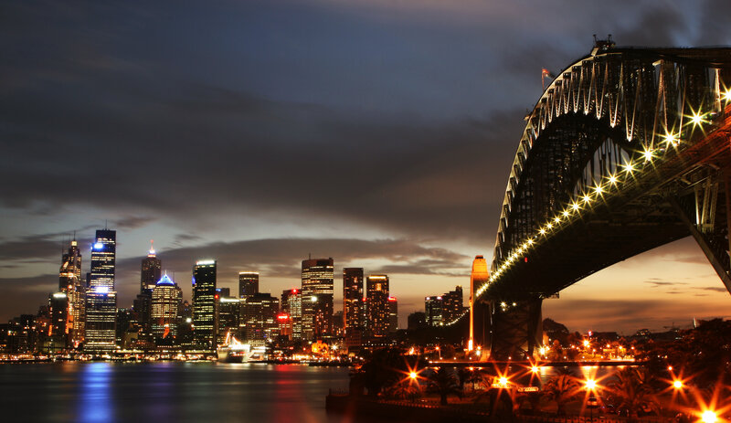Sydney Harbour Bridge at Night — Black