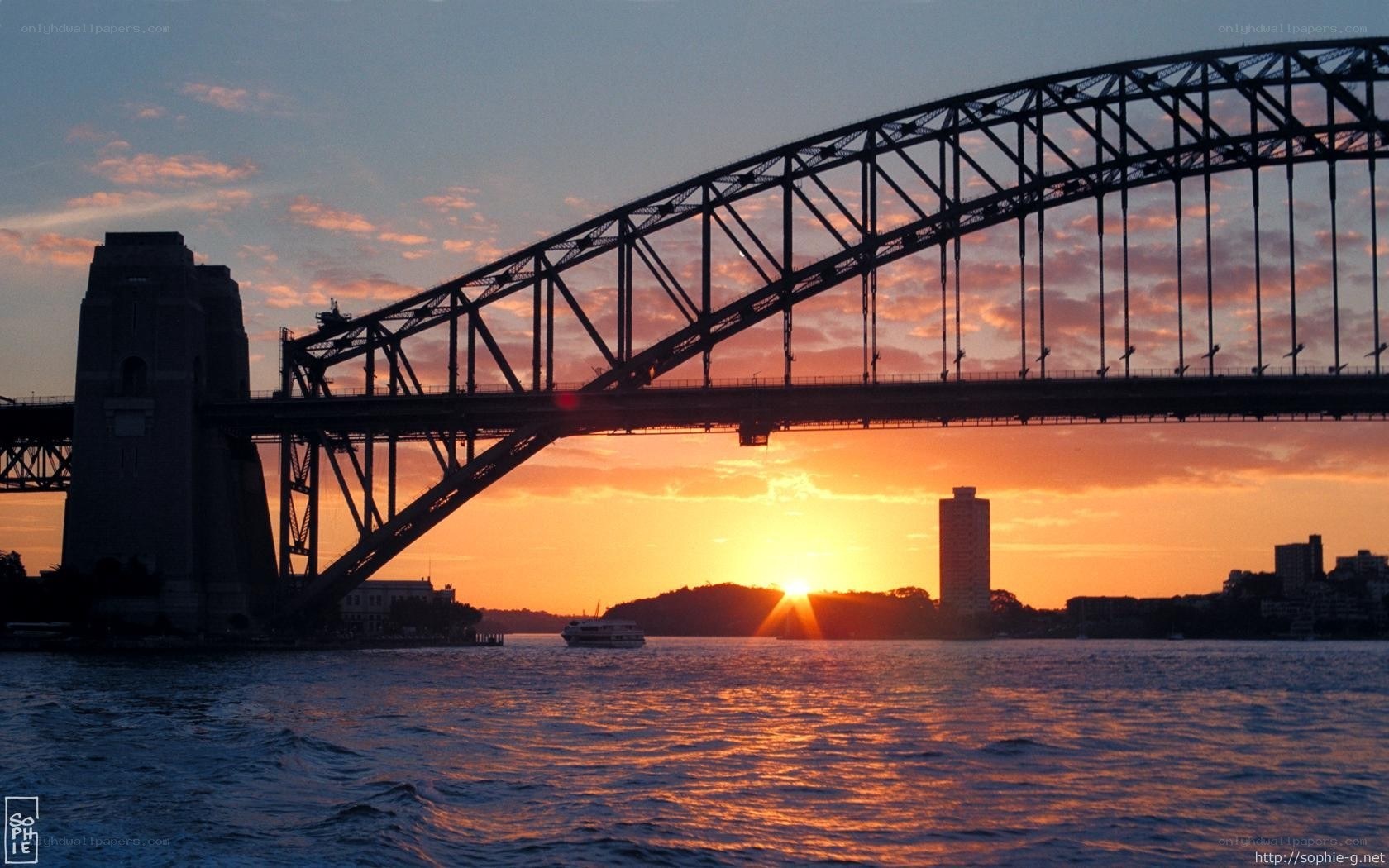 Sydney Harbour Bridge at sunset