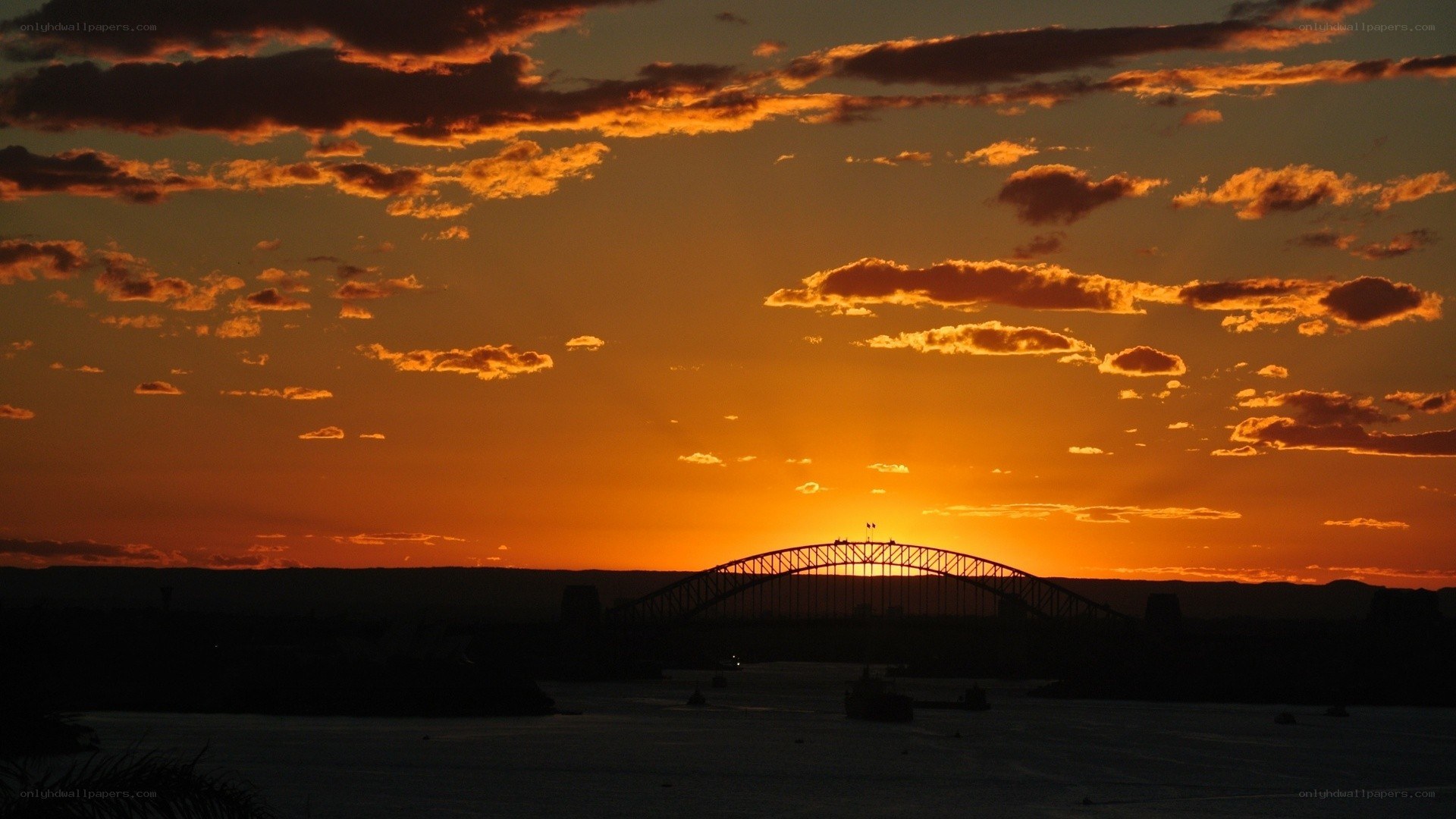 Sydney Harbour Bridge at sunset