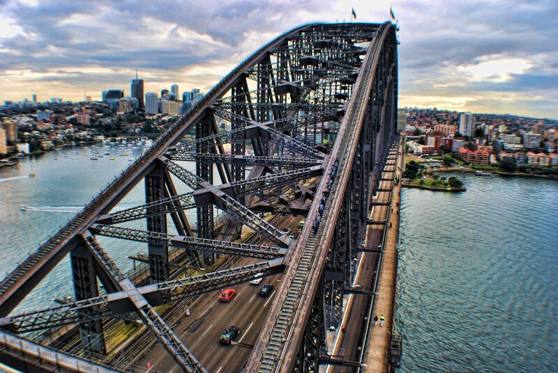 Sydney Harbour Bridge — Blue, Dramatic, Sunset