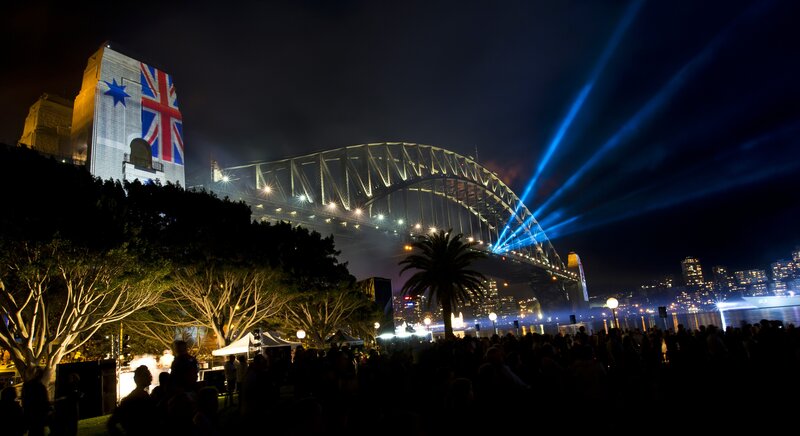 Sydney Harbour Bridge — Blue, Festive