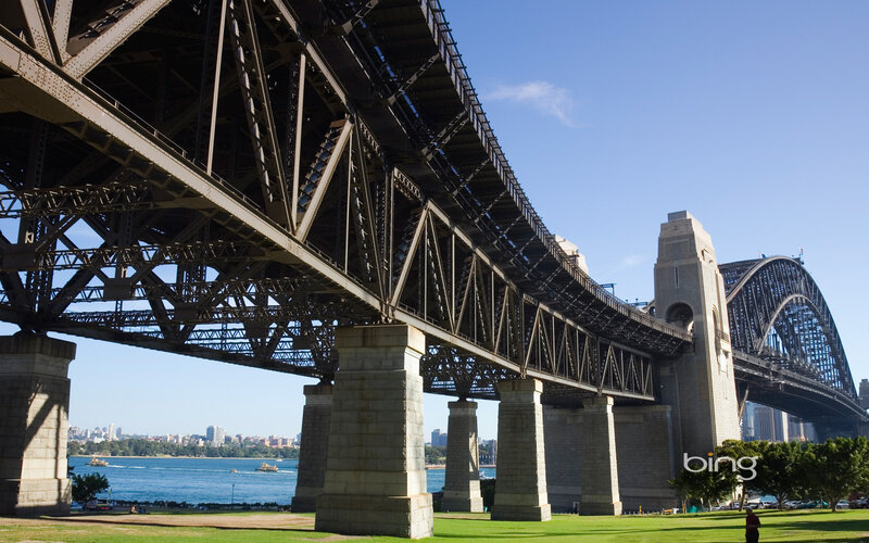 Sydney Harbour Bridge — Blue, Serene, Afternoon, Photograph, Cityscape