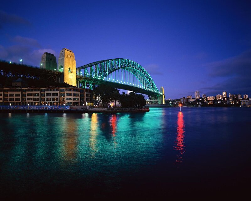 Sydney Harbour Bridge — Blue, Serene, Night