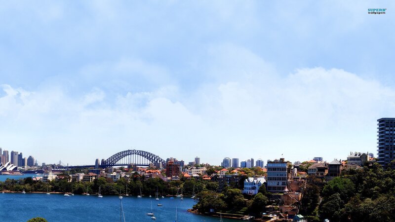 Sydney Harbour Skyline — Blue