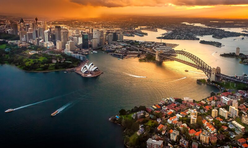 Sydney Opera House and Harbour Bridge — Orange