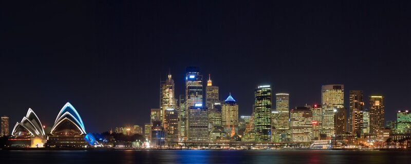Sydney Opera House and Skyline — Black