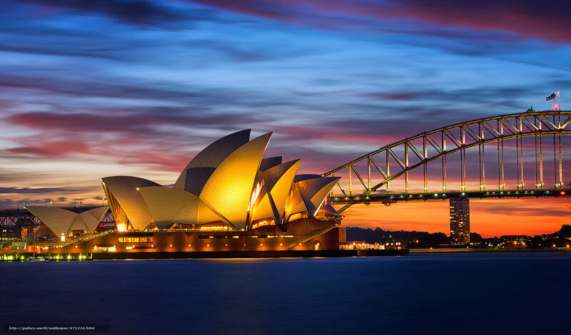 Sydney Opera House at dusk
