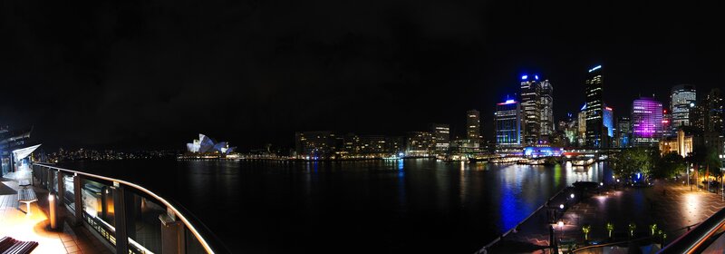 Sydney Opera House at Night — Black, Dramatic, Photograph, City Skyline, Harbor